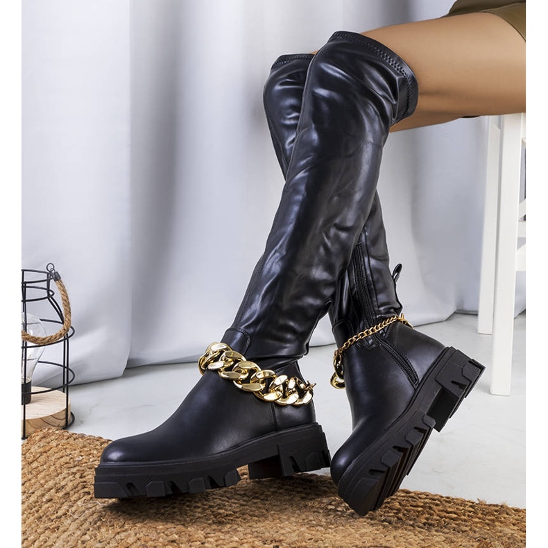 PA1 Botines negros con suela alta de Zarate 2