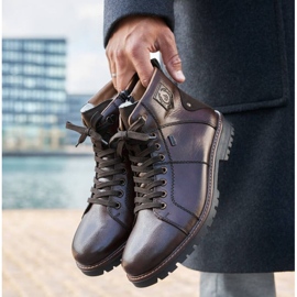 Botas impermeables de invierno con aislamiento de lana de oveja Rieker M RKR553 marrón 1