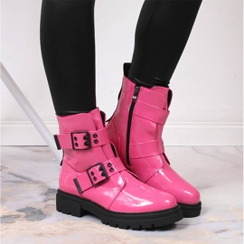 Botas cálidas de mujer con hebillas fucsia Laura La.Fi rosado 6