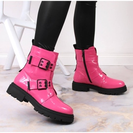 Botas cálidas de mujer con hebillas fucsia Laura La.Fi rosado 5