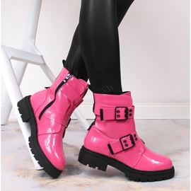 Botas cálidas de mujer con hebillas fucsia Laura La.Fi rosado 4