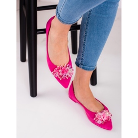 Bailarinas de mujer con cristales shelovet rosado 2