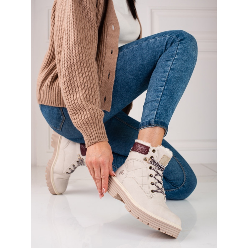 Cazadoras de mujer con aislamiento de piel shelovet beige 2