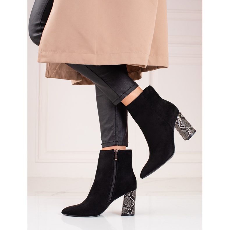 Botas de mujer Shelovet con tacón decorativo. negro 1