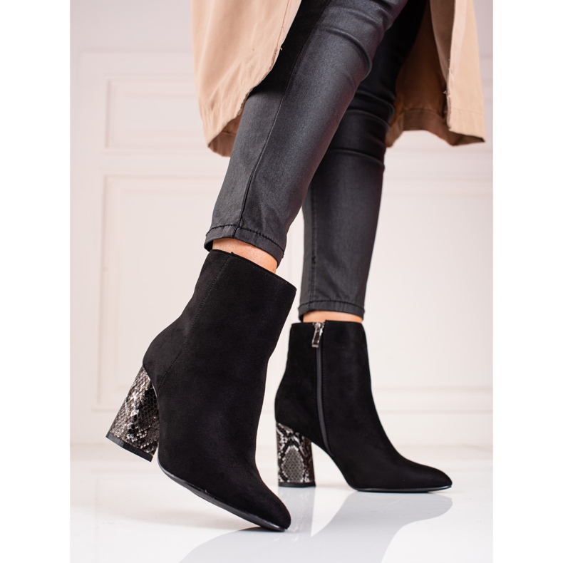 Botas de mujer Shelovet con tacón decorativo. negro 2