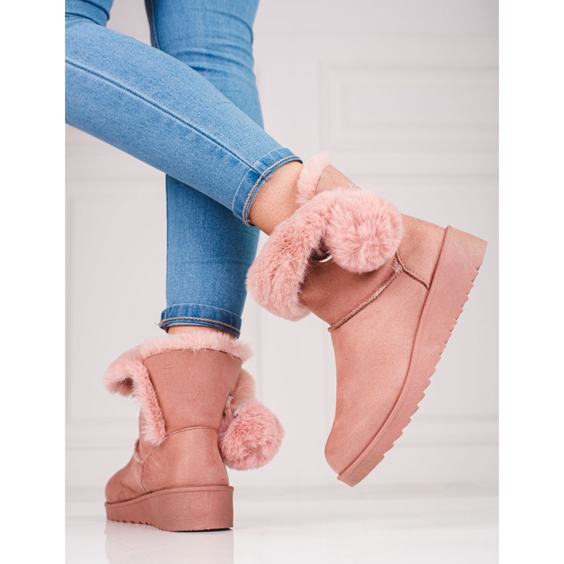 Rosa shelovet señoras mukluki rosado 2