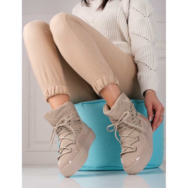 Botas de nieve mujer shelovet beige oscuro 2