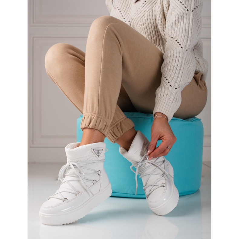 Botas de nieve shelovet blancas para mujer blanco 1