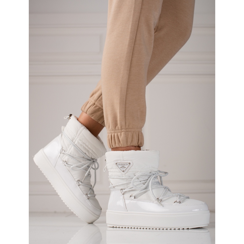 Botas de nieve shelovet blancas para mujer blanco 2