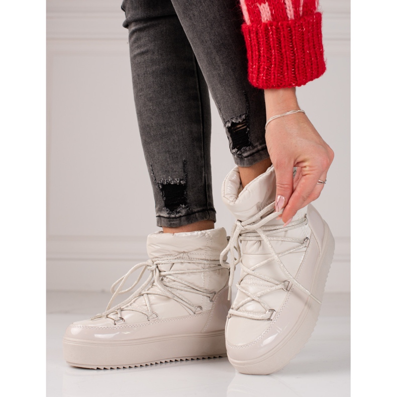 Botas de nieve mujer shelovet beige claro 1