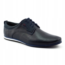 Olivier Zapatos de cuero para hombres 731 azul marino 1