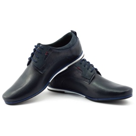 Olivier Zapatos de cuero para hombres 731 azul marino 3