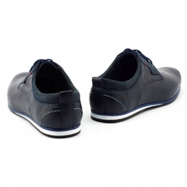 Olivier Zapatos de cuero para hombres 731 azul marino 4