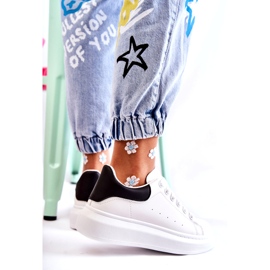 Zapatillas Deportivas con Plataforma para Mujer, Blancas y Negras blanco 3 Zapatillas Deportivas con Plataforma para Mujer, Blancas y Negras blanco 3