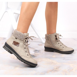 Botas aislantes mujer impermeables cómodas beige Rieker Z2430-60 2