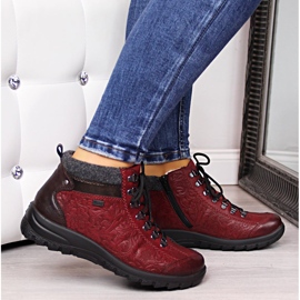 Botas mujer granate Rieker L7144-35 burdeos 2