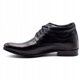 Lukas Los zapatos negros de los hombres aumentan 300LU 1