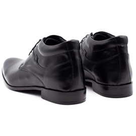 Lukas Los zapatos negros de los hombres aumentan 300LU 4