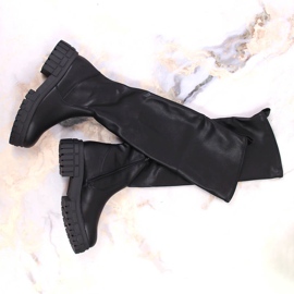 Botas negras de mujer en bloque y plataforma, con aislamiento negro Sergio Leone 5
