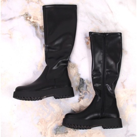 Botas negras de mujer con cálido negro Sergio Leone 5