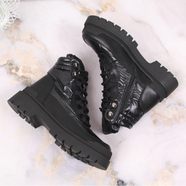 Botas negras con aislamiento negro Sergio Leone para mujer 6