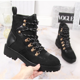 Botas cálidas de mujer negras con cordones eVento negro 5