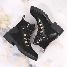 Botas cálidas de mujer negras con cordones eVento negro 7