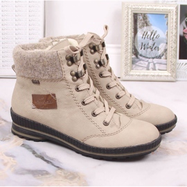 Botas aislantes mujer impermeables cómodas beige Rieker Z2430-60 5