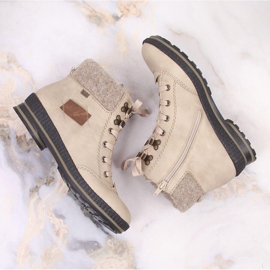 Botas aislantes mujer impermeables cómodas beige Rieker Z2430-60 6