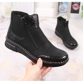 Cómodas botas de mujer con aislamiento negro Rieker negro 73355-00 11