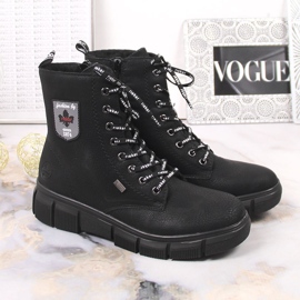 Botas cómodas impermeables para mujer negras Rieker X3410-00 negro 10