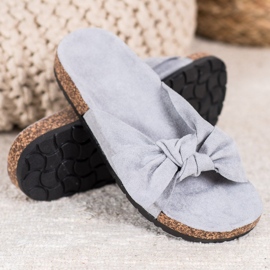 SHELOVET Zapatillas de ante en la plataforma gris 1