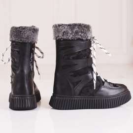 W. Potocki Botas de nieve para niños Potocki camo negro 1 W. Potocki Botas de nieve para niños Potocki camo negro 1