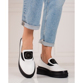 Zapatos Shelovet mujer piel blanco 2