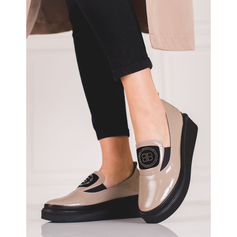 Zapatos Shelovet mujer piel beige 1