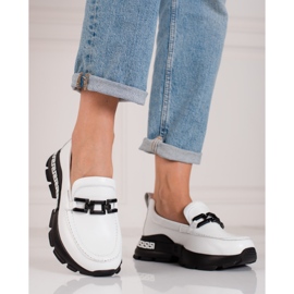 Zapatos blancos de mujer fabricados en piel Shelovet 2