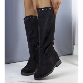 BM Botas cuña Licurla negras negro 1