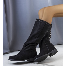 BM Botas cuña Licurla negras negro 2