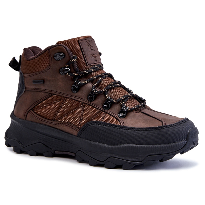 Zapatos de trekking cálidos para hombres Cross Jeans KK1R4019C Marrón oscuro 1
