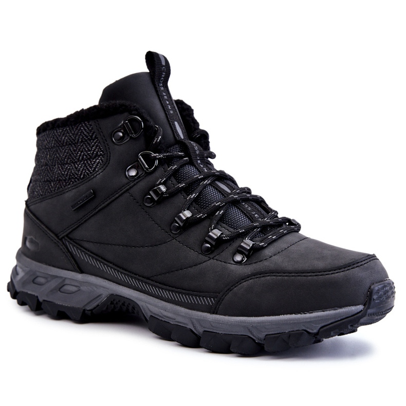 Botas cálidas para hombres Zapatos de trekking Cross Jeans KK1R4022C Negro 1 Botas cálidas para hombres Zapatos de trekking Cross Jeans KK1R4022C Negro 1