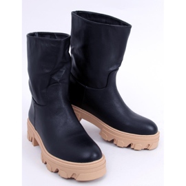 BM Botas con parte superior recta Bunton BLACK (camel) negro 1 BM Botas con parte superior recta Bunton BLACK (camel) negro 1