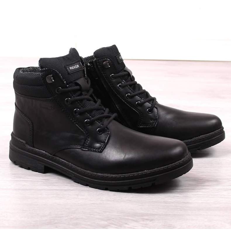 Zapatos de piel para hombre altos negros Rieker F2641-00 1 Zapatos de piel para hombre altos negros Rieker F2641-00 1