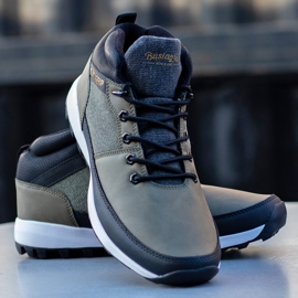 Deportivas de piel para hombre caqui Trax Bustagrip verde 4