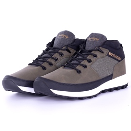 Deportivas de piel para hombre caqui Trax Bustagrip verde 1 Deportivas de piel para hombre caqui Trax Bustagrip verde 1