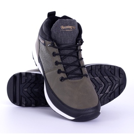 Deportivas de piel para hombre caqui Trax Bustagrip verde 2