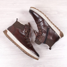 Botas altas de piel para hombre invierno marrón Rieker 37002-25 2