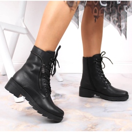 Botas insuladas mujer cómodas piel negras Rieker X0500-00 negro 2