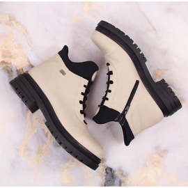 Botas isotérmicas mujer impermeables y cómodas beige Rieker Y3163-60 13