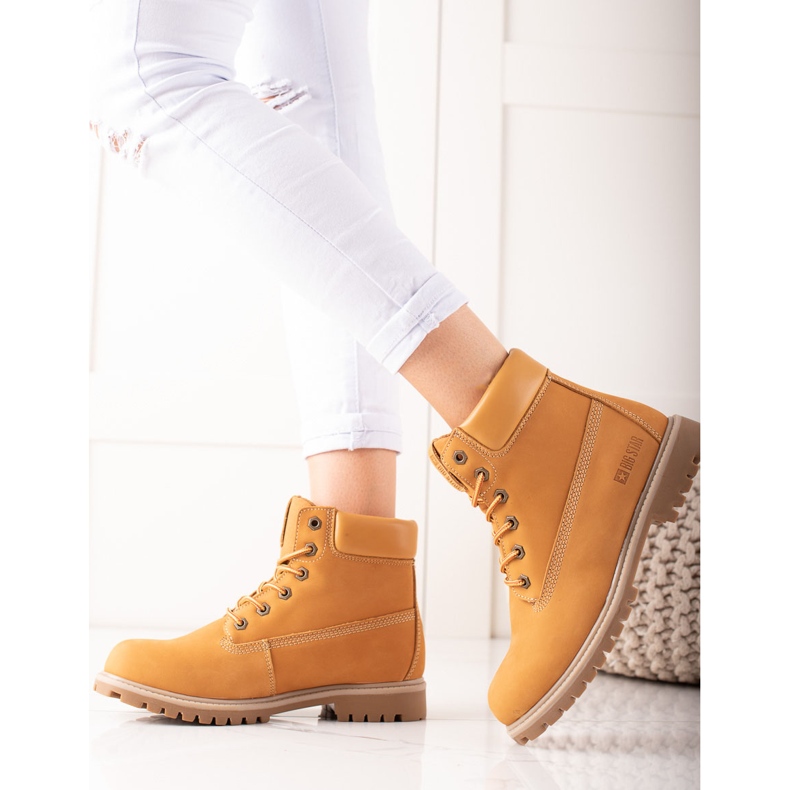 Botas de montaña para mujer Big Star II274447 marrón amarillo 2