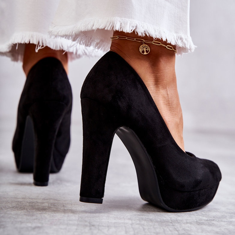 WS1 Salón Clásico Ante Tacón Negro Soro 3